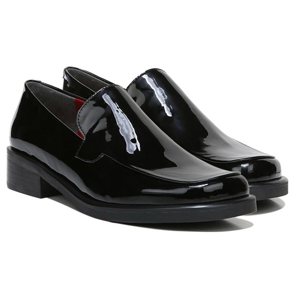 Franco Sarto Bocca Slip On Loafer in Black Patent Leather Flex Sole Size 6.5 - Picture 1 of 13